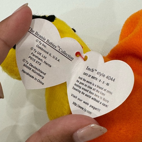 VTG Inch Worm TY original beanie baby RETIRED Errors misprints 1995 Rare Tag - Picture 4 of 6